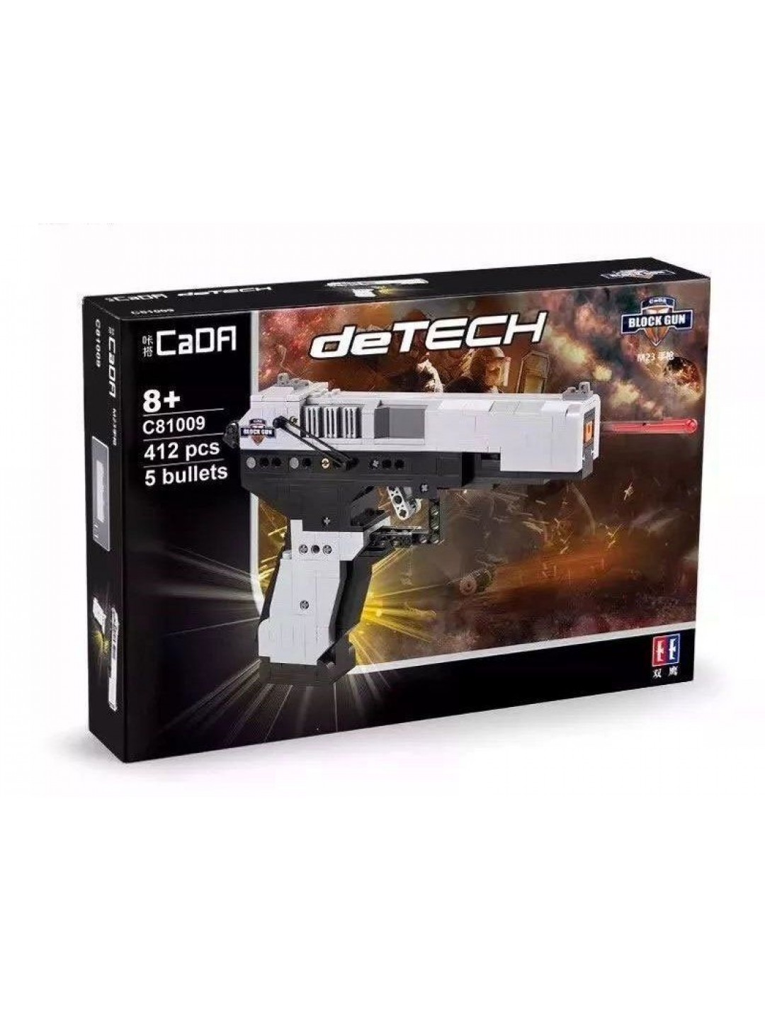 Конструктор CADA deTech пистолет MK 23 (412 деталей)