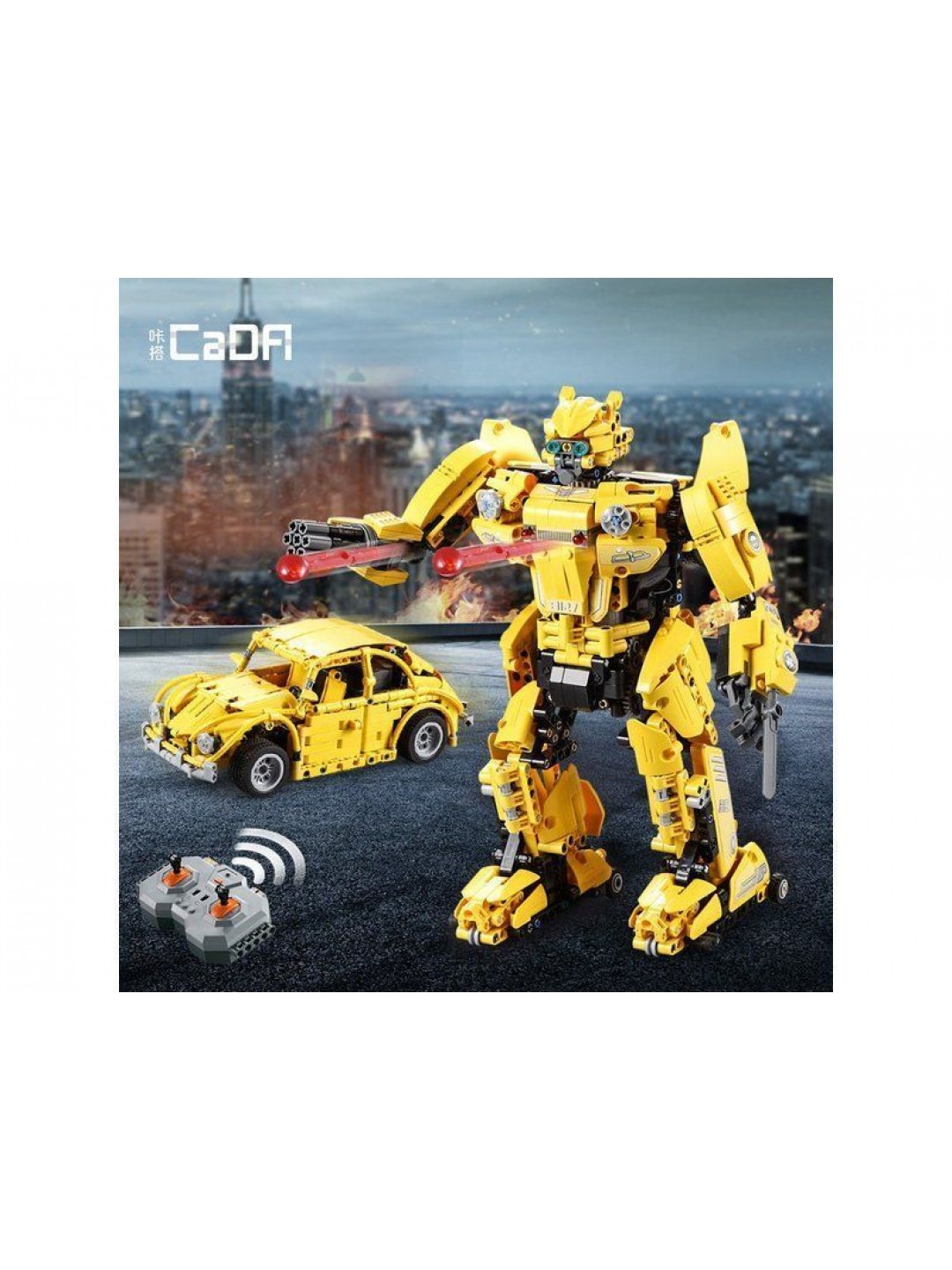 Радиоуправляемый конструктор CADA 2 в 1 трансформер B127-BeeBot (1124 детали)