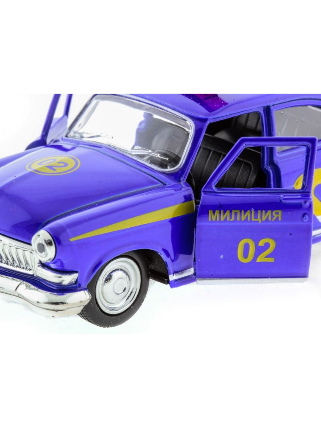Машина "АВТОПАНОРАМА" инерц. ГАЗ-21 (милиция) 1/43, в/к 14*7*5,5 см