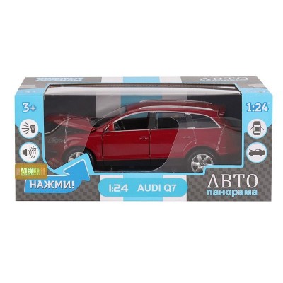 Машина "АВТОПАНОРАМА" Audi Q7, бордовый, 1/24, в/к 24,5*12,5*10,5 см