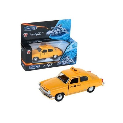 Машина Autotime "ГАЗ-21 "ВОЛГА" желтое такси 1:43