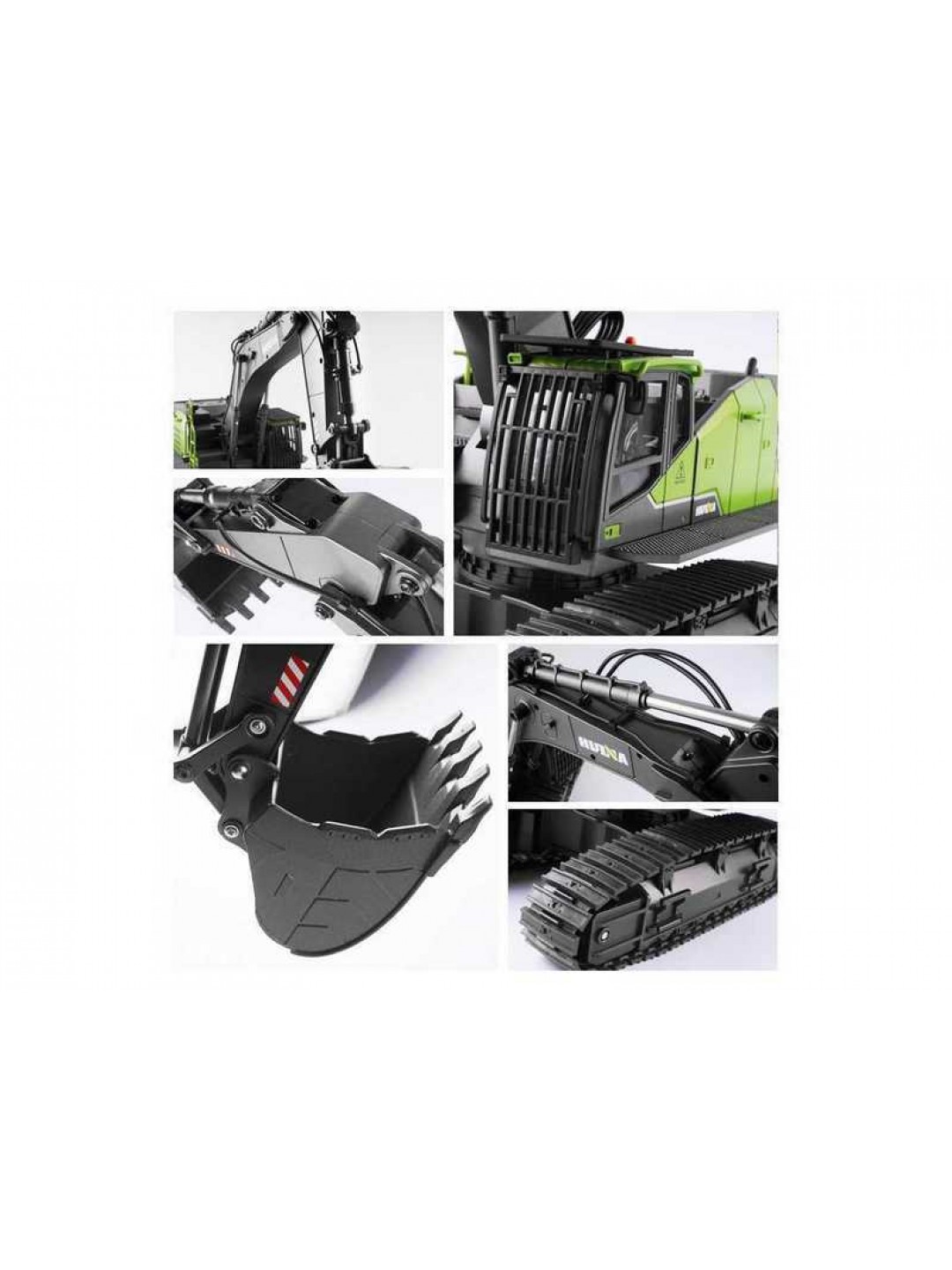 Радиоуправляемый экскаватор HUI NA TOYS 2.4G 22CH 1/14, зеленый RTR