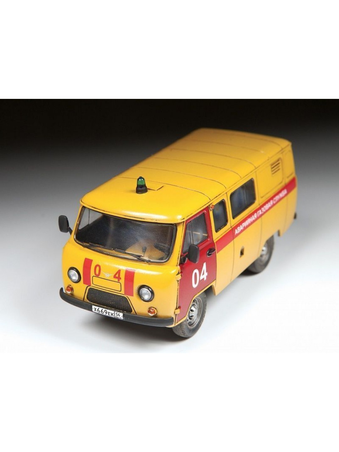 Сборная модель ZVEZDA УАЗ-3909 "Буханка" Аварийная газовая служба, 1/43