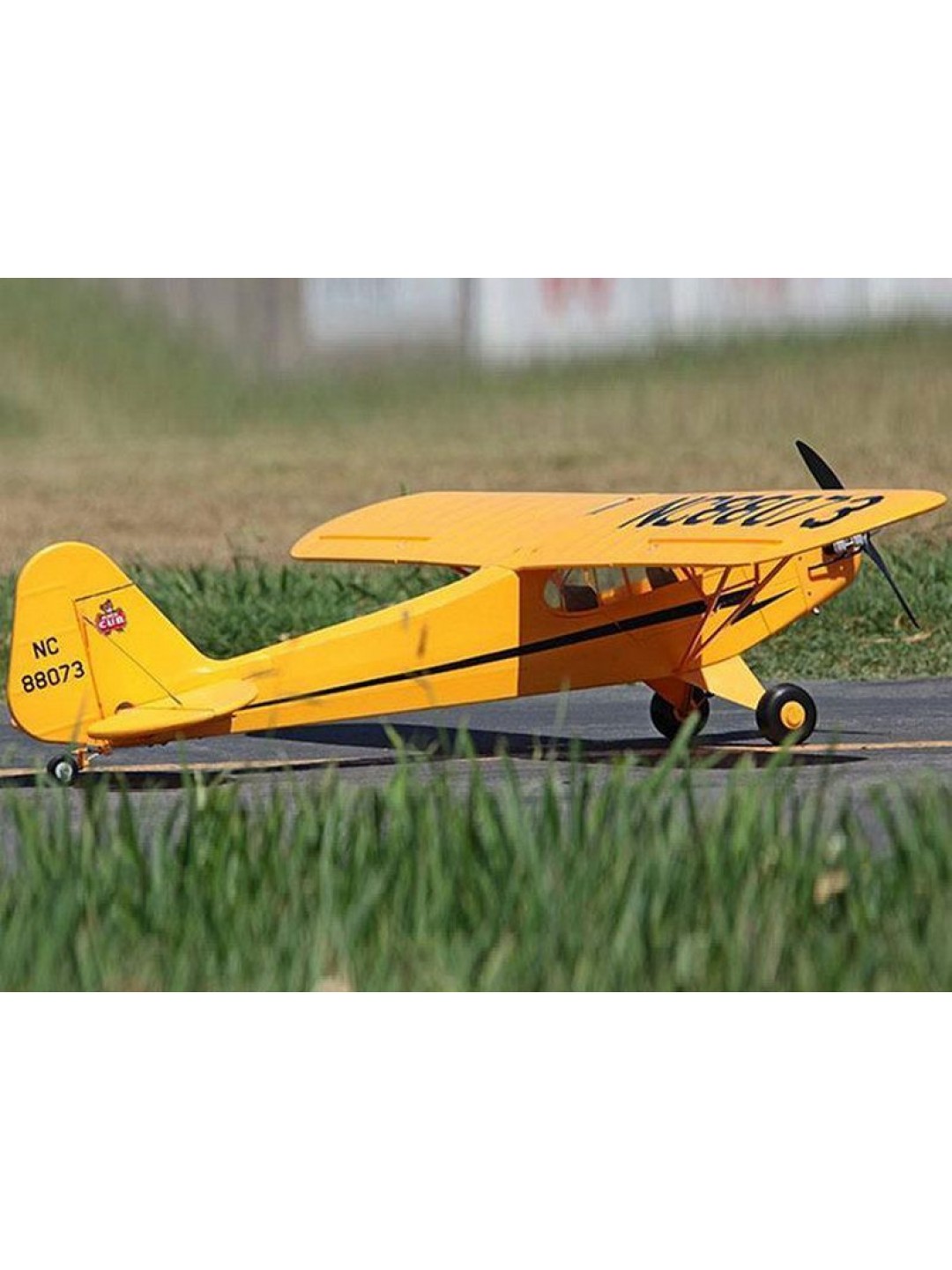 Радиоуправляемый самолет Top RC J3 желтый 1400мм KIT