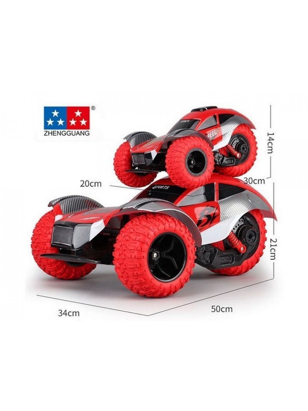 Радиоуправляемая машинка-перевертыш ZhengGuang Leopard DRIFT  2.4G 1/14 RTR (красная) + Ni-Cd и З/У