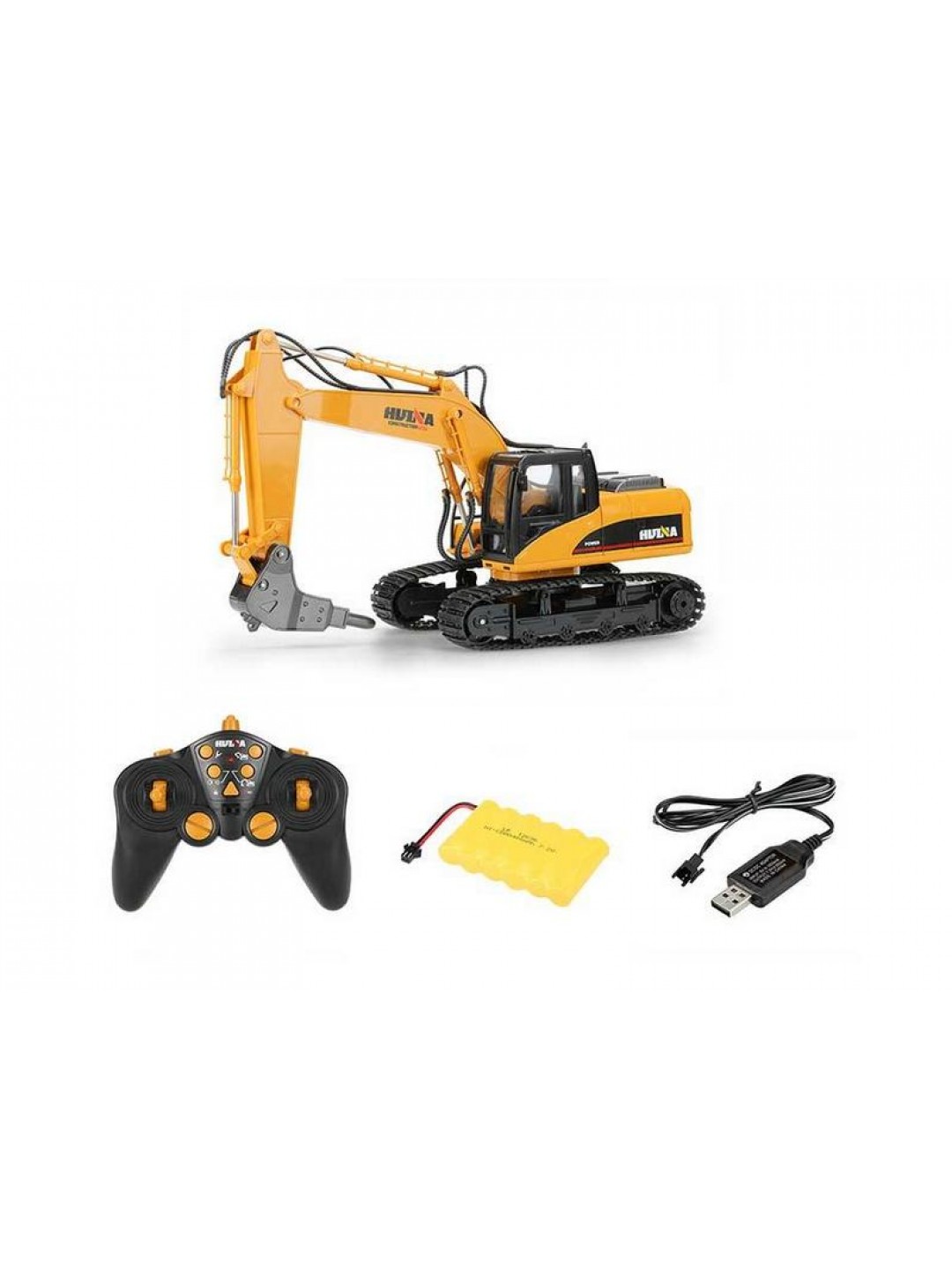 Радиоуправляемый экскаватор c отбойным молотом HUI NA TOYS 2.4G 16CH 1/14 RTR