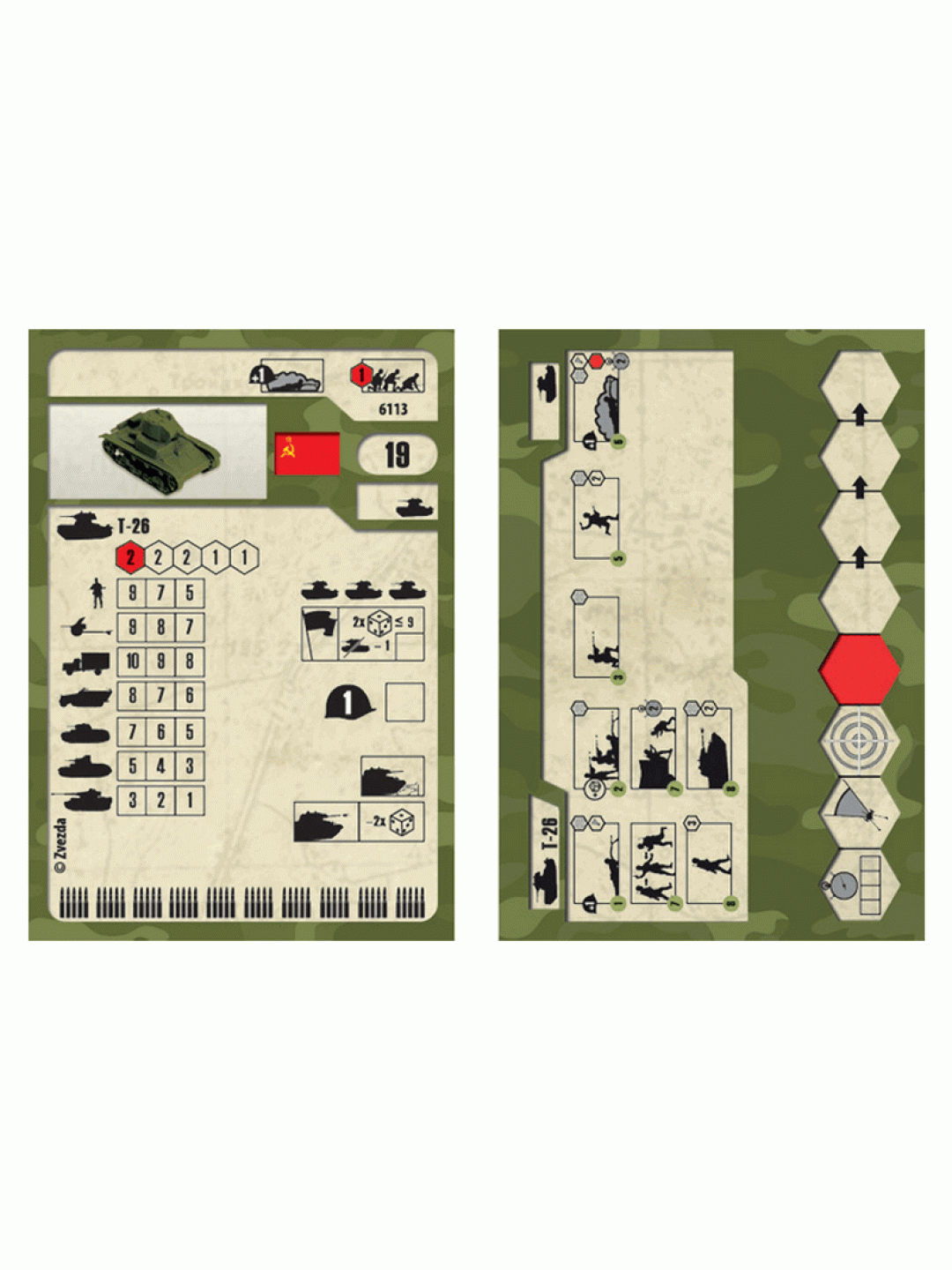 Сборная модель ZVEZDA Советский легкий танк Т-26, 1/100