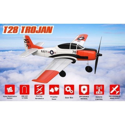 Радиоуправляемый самолет Volantex RC T28 400мм 2.4G 4ch LiPo RTF with Gyro