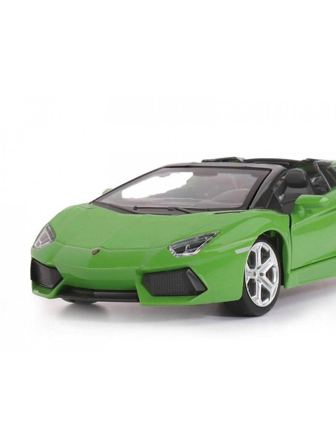 Машина "АВТОПАНОРАМА" Lamborghini Aventador Roadster-OPEN, зеленый, 1/24, в/к 24,5*12,5*10,5 см