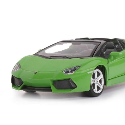 Машина "АВТОПАНОРАМА" Lamborghini Aventador Roadster-OPEN, зеленый, 1/24, в/к 24,5*12,5*10,5 см