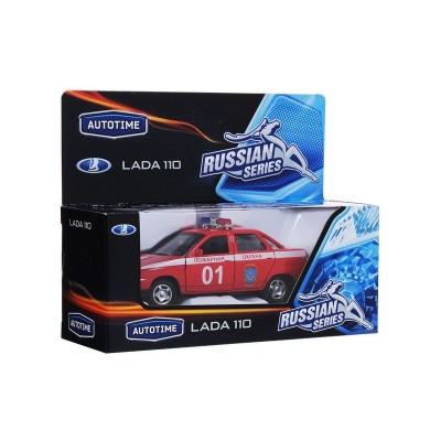 Машина Autotime "LADA 110" пожарная охрана 1:36