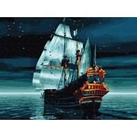 Картина по номерам 40х50 Старинный бриг (21 цвет) Картина по номерам 40х50 Старинный бриг (21 цвет)