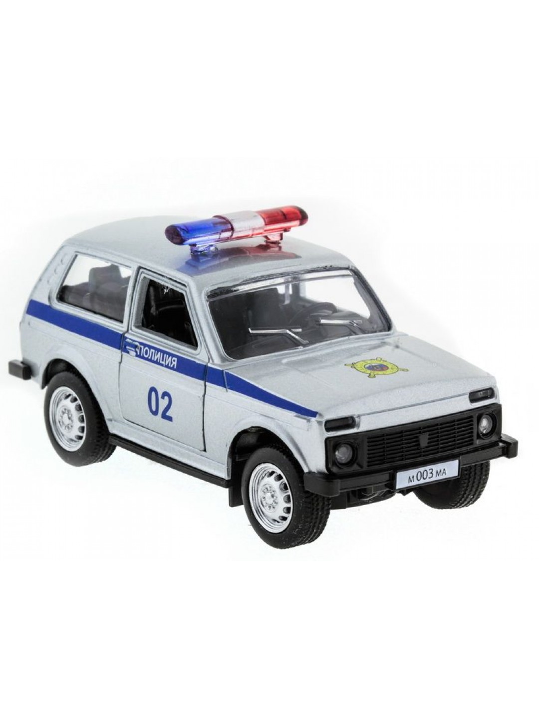 Машина "АВТОПАНОРАМА" инерц. ВАЗ 2121 1/50, в/к 12*7*5,5 см, серебристая