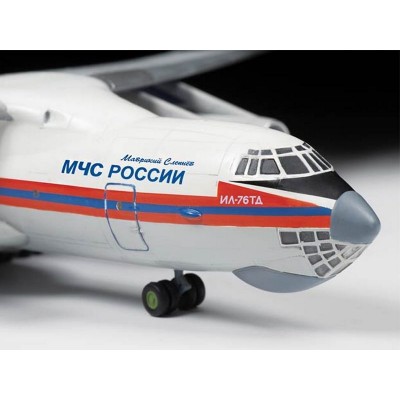 Сборная модель ZVEZDA Российский транспортно-десантный самолет Ил-76 ТД МЧС России, 1/144