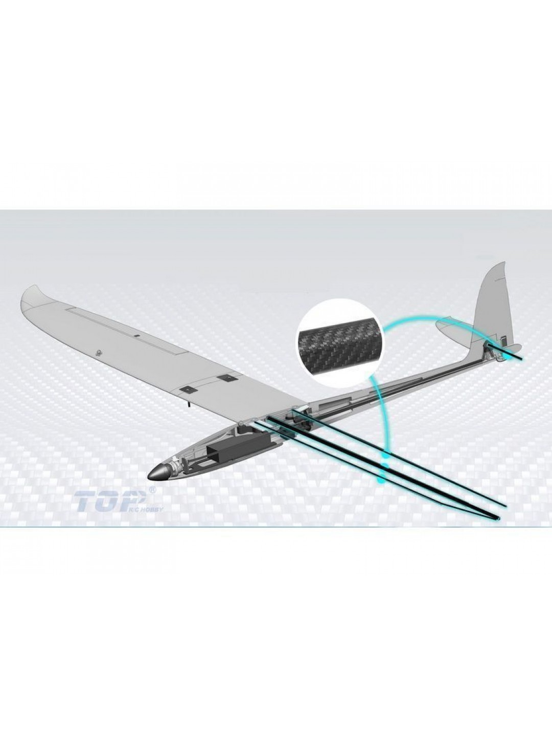 Радиоуправляемый планер Top RC Lightning 2100 (Propeller Power System) 2100мм 2.4G 4-ch LiPo RTF