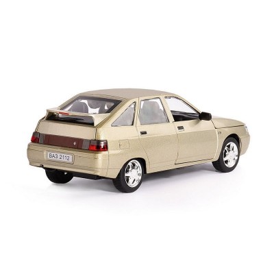 Машина "АВТОПАНОРАМА" ВАЗ 2112, золотой, 1/22, инерция, в/к 24,5*12,5*10,5 см