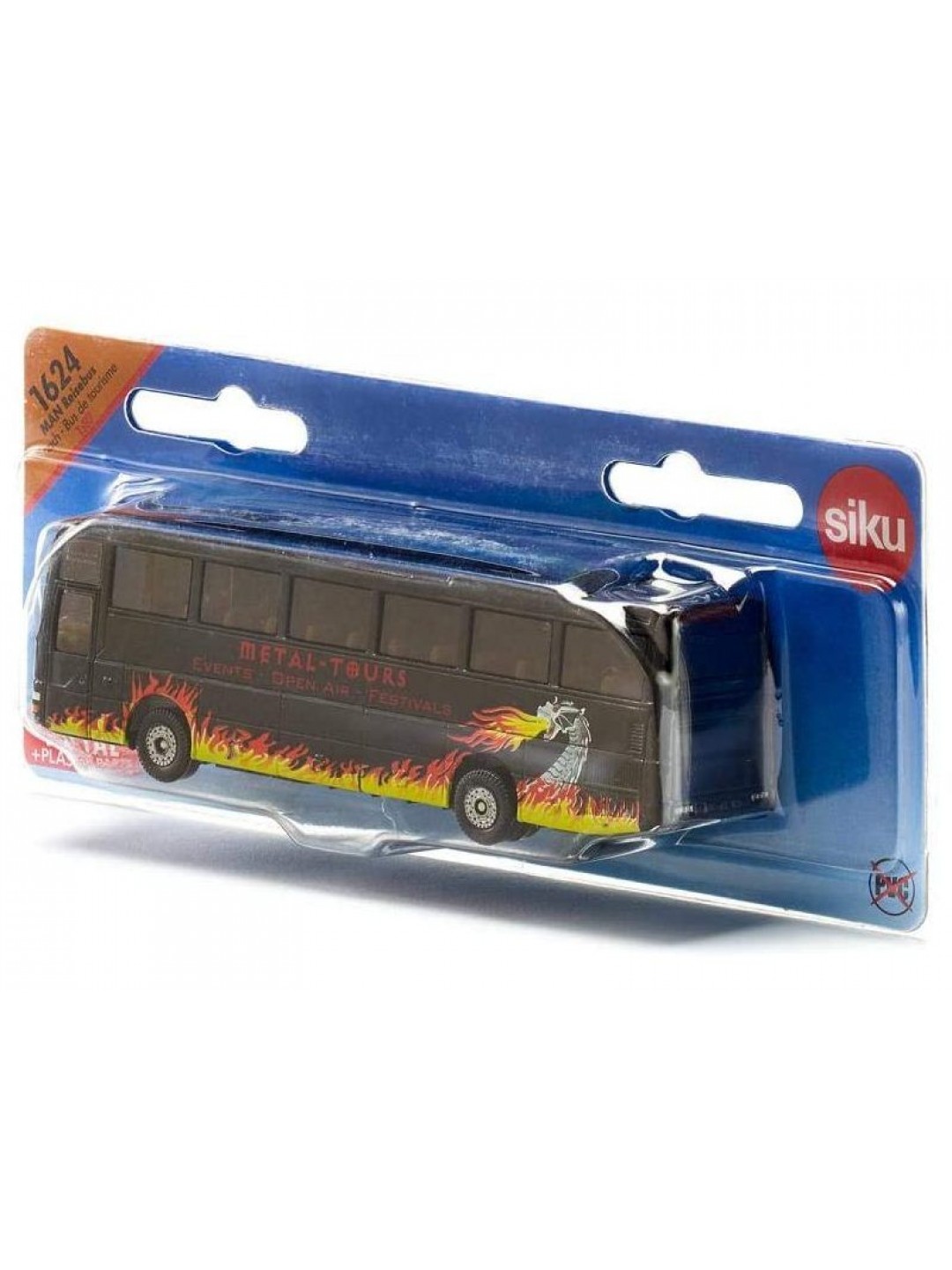 Автобус Siku 1624 MAN туристический 1/87, 29.5 см, черный