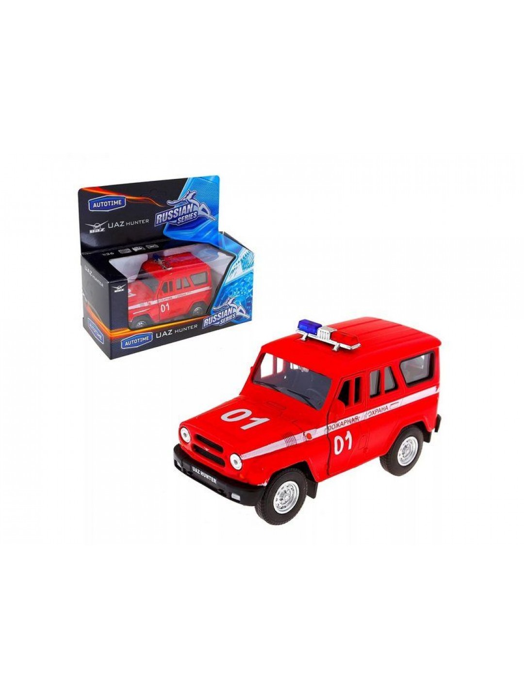 Машина Autotime "UAZ HUNTER" пожарная охрана 1:36