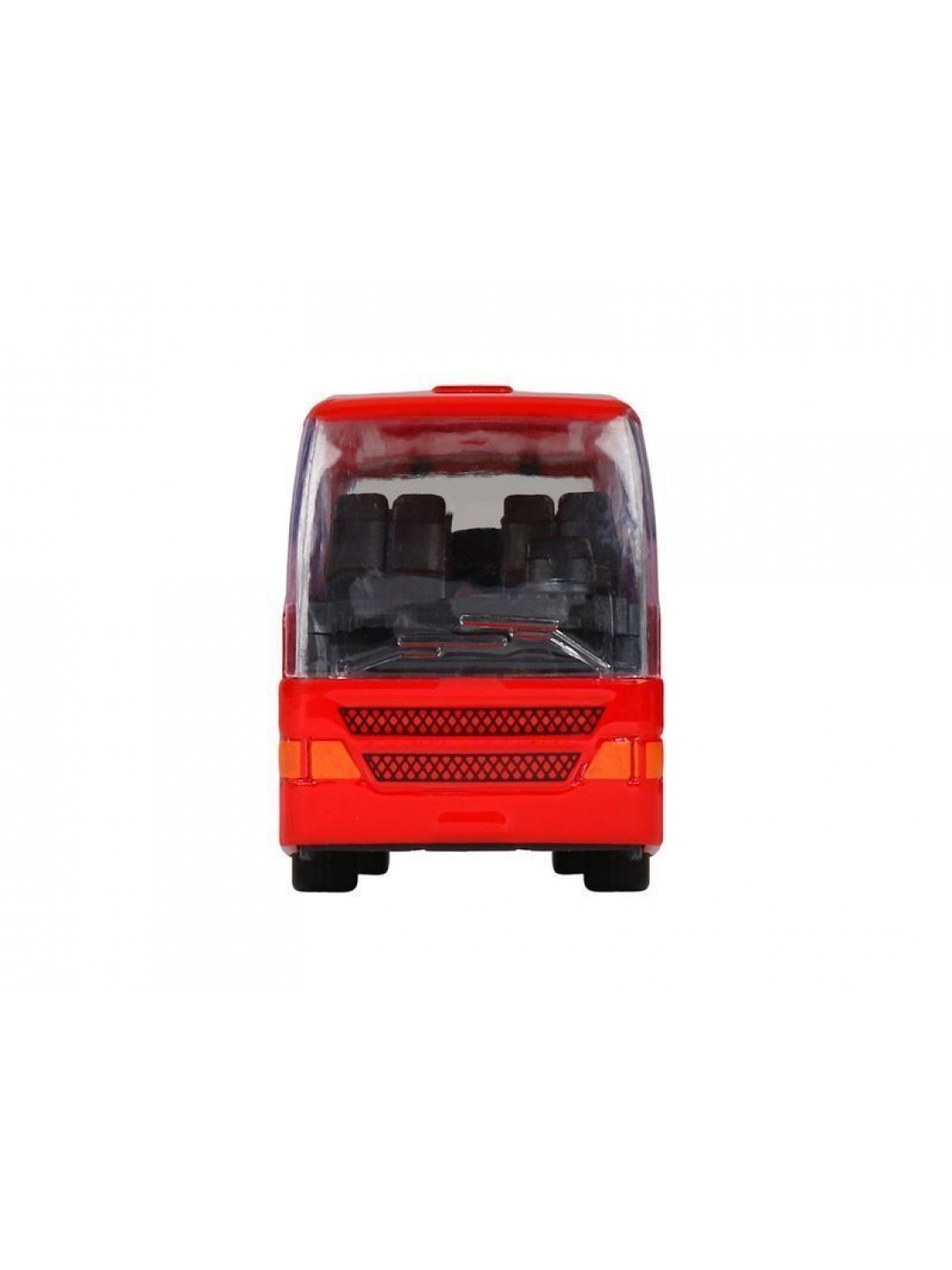 Автобус "Автопанорама", красный, 1/90, свет, звук, инерция, в/к 22*13,5*5,8 см