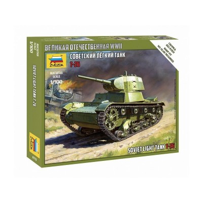 Сборная модель ZVEZDA Советский легкий танк Т-26, 1/100