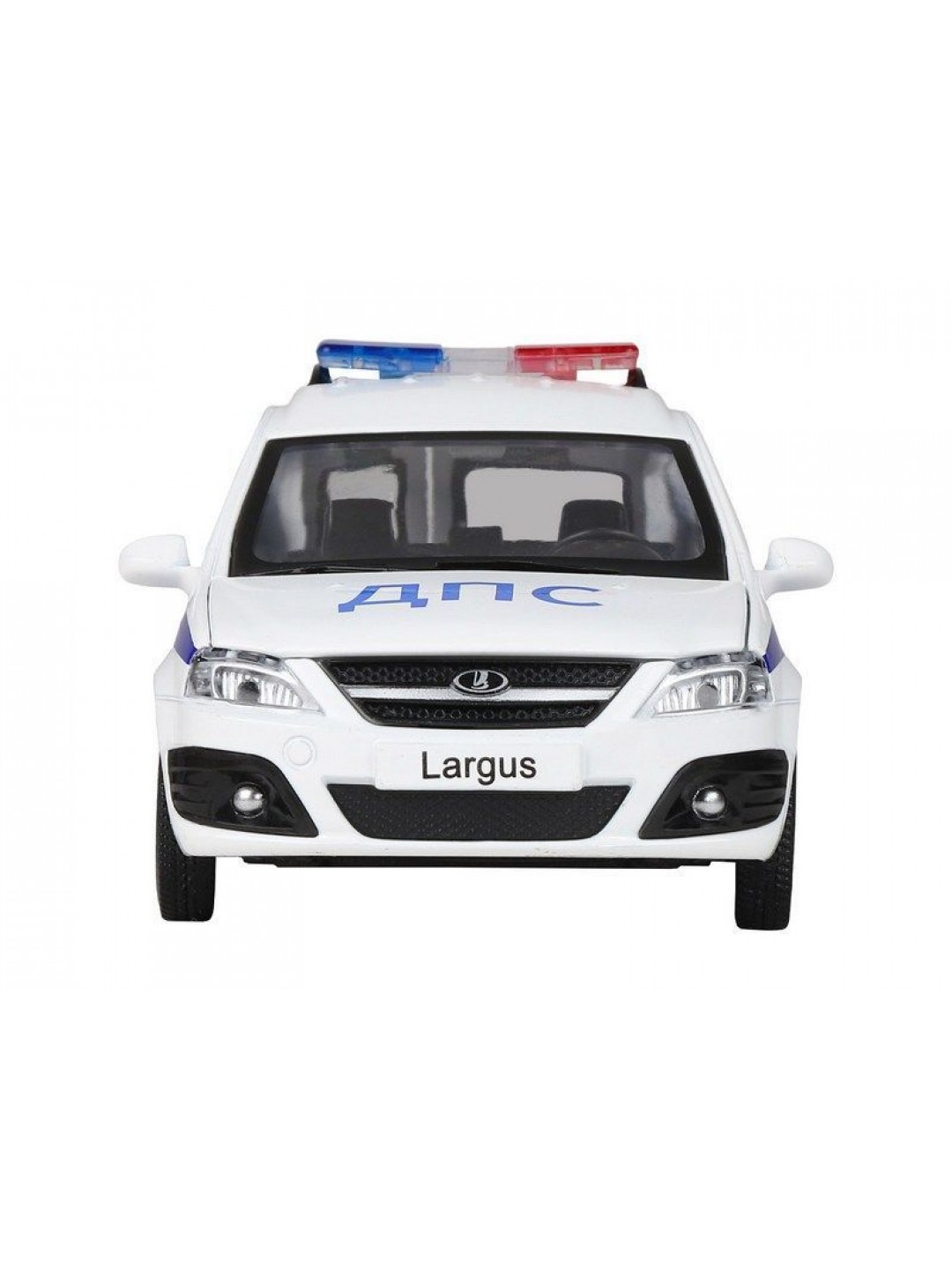 Машина "АВТОПАНОРАМА" LADA LARGUS "Полиция", 1/24, свет, звук, инерция, в/к 24,5*12,5*10,5 см