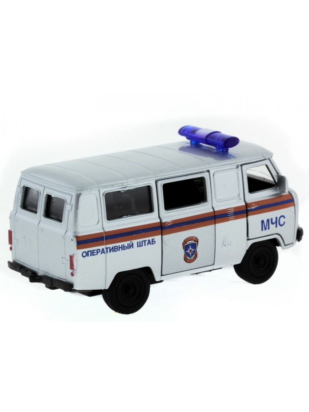 Машина "АВТОПАНОРАМА" инерц. УАЗ-452 (МЧС) 1/50, в/к 12*7*5,5 см