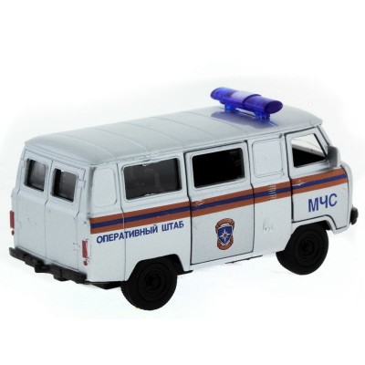 Машина "АВТОПАНОРАМА" инерц. УАЗ-452 (МЧС) 1/50, в/к 12*7*5,5 см