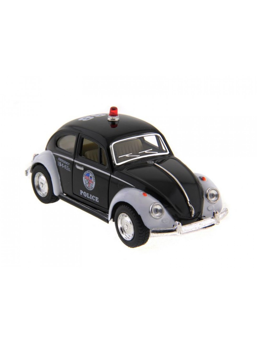 Машина Kinsmart  Volkswagen Classical Beetle (Police) инерция (1/12шт.) 1:32 б/к