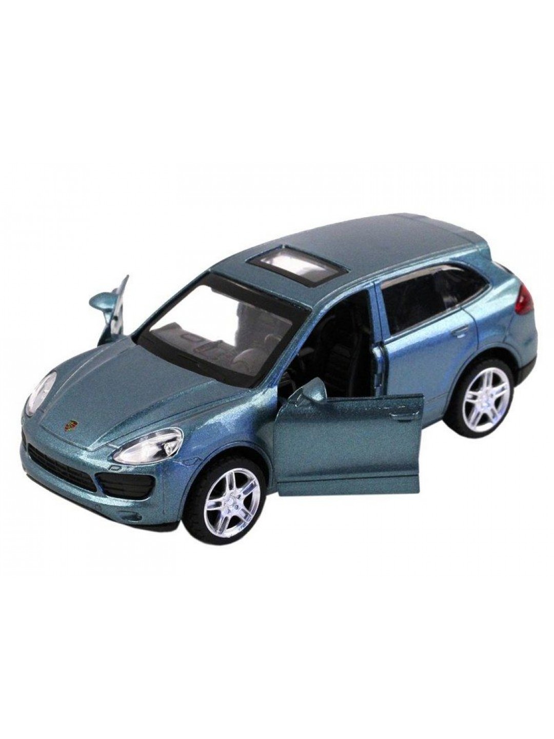 Машина "АВТОПАНОРАМА" Porsche Cayenne S, голубой перламутр, 1/43, инерция, в/к 17,5*12,5*6,5 см