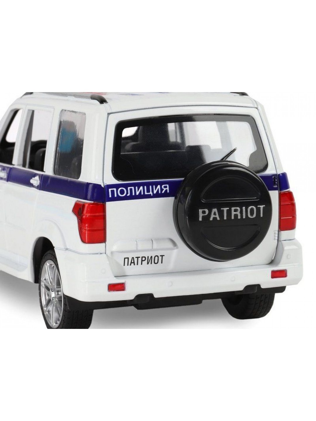 Машина "АВТОПАНОРАМА" УАЗ "PATRIOT" Полиция, 1/26, свет, звук, инерция, в/к 24,5*12,5*10,5 см