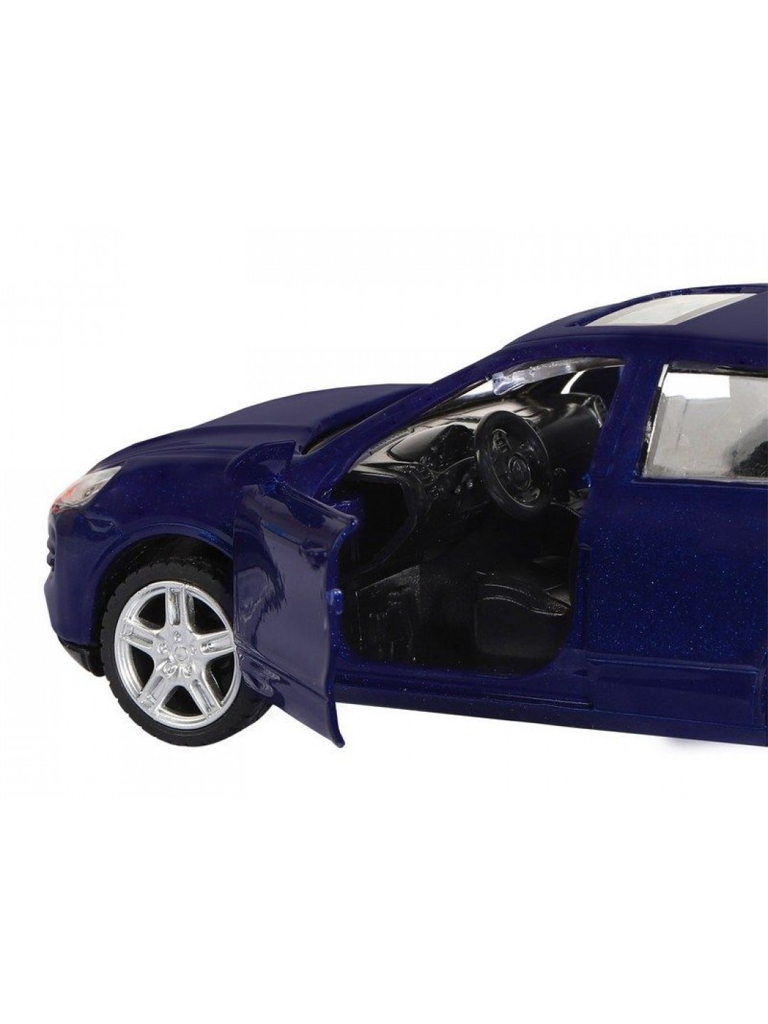 Машина "АВТОПАНОРАМА" Porsche Cayenne S, синий перламутр, 1/43, инерция, в/к 17,5*12,5*6,5 см
