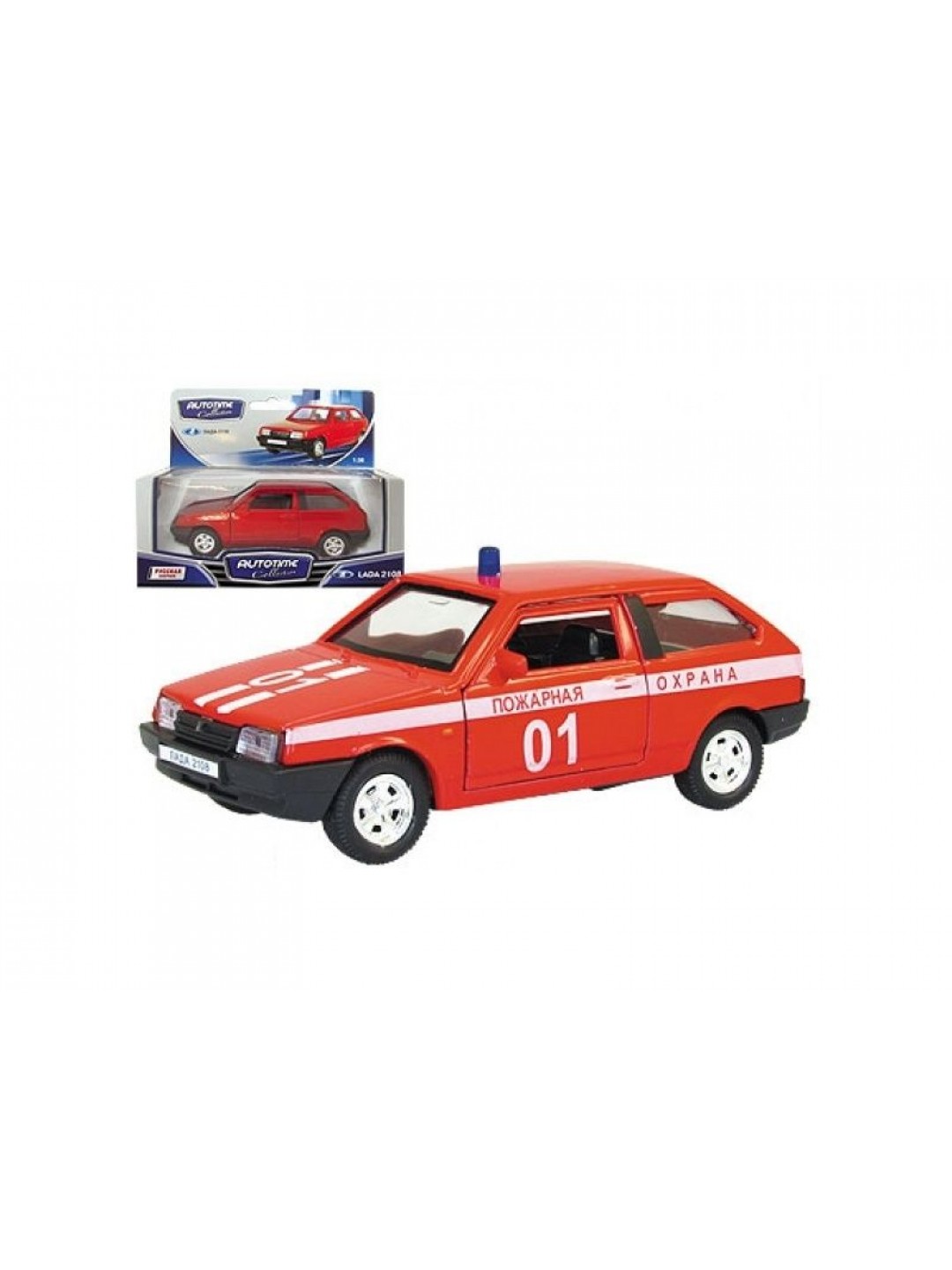 Машина Autotime "LADA 2108" пожарная охрана 1:36
