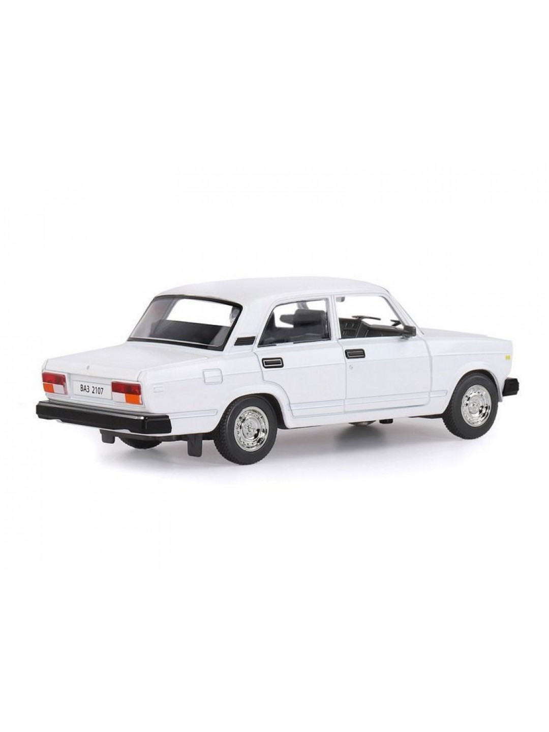 Машина "АВТОПАНОРАМА" ВАЗ 2107, 1/24, белый, инерция, в/к 24,5*12,5*10,5 см