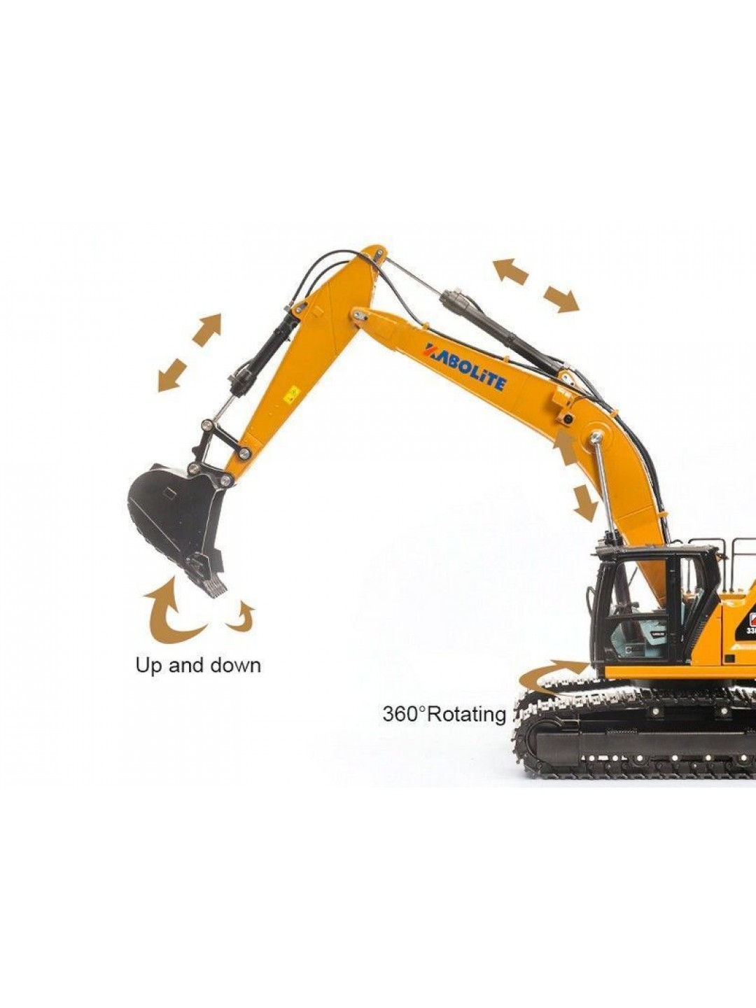 Радиоуправляемый экскаватор с гидравлической системой HUI NA TOYS 2.4G 22CH 1/16 RTR