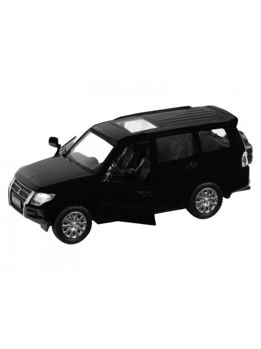 Машина "АВТОПАНОРАМА" Mitsubishi Pajero 4WD Tubro, черный, 1/43, инерция, в/к 17,5*12,5*6,5 см