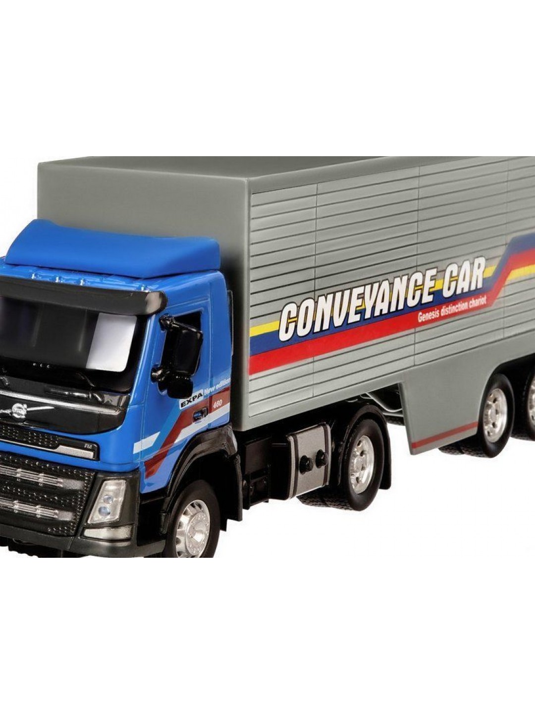Машина "АВТОПАНОРАМА" Volvo, синий, 1/50, свет, звук, в/к 28*14*10 см