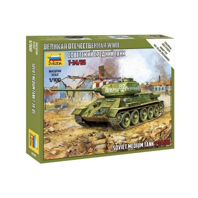 Сборная модель ZVEZDA Советский средний танк Т-34/85, 1/100
