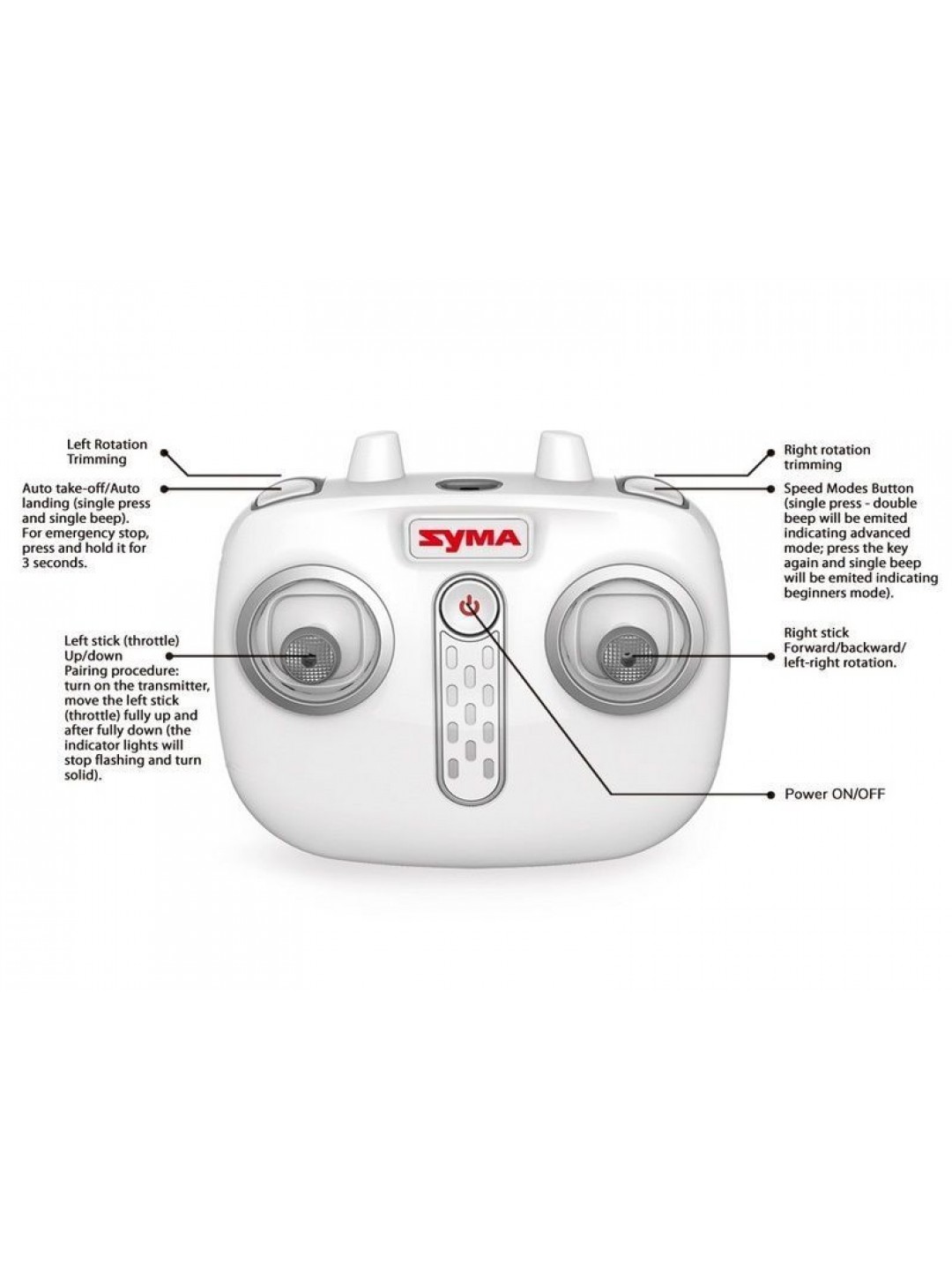 Р/У вертолет Syma S5H (чёрный), барометр 2.4G RTF