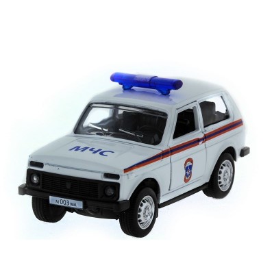 Машина "АВТОПАНОРАМА" инерц. ВАЗ 2121 1/50, в/к 12*7*5,5 см, белая