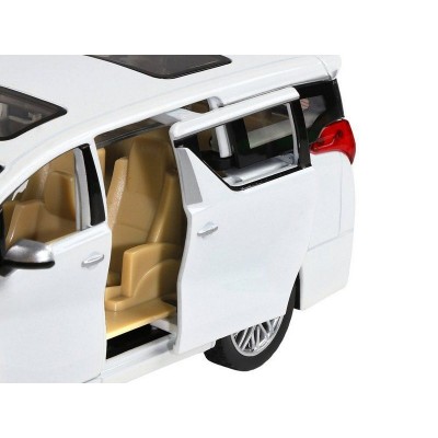 Машина "АВТОПАНОРАМА" Toyota Alphard, белый, 1/29, свет, звук, инерция, в/к 20*10*11 см