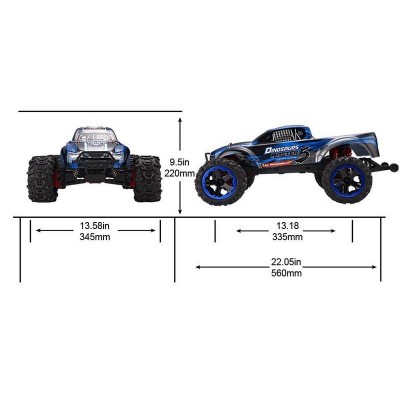 Радиоуправляемый монстр Remo Hobby Dinosaurs Master Brushless UPGRADE (синий) 4WD 2.4G 1/8 RTR