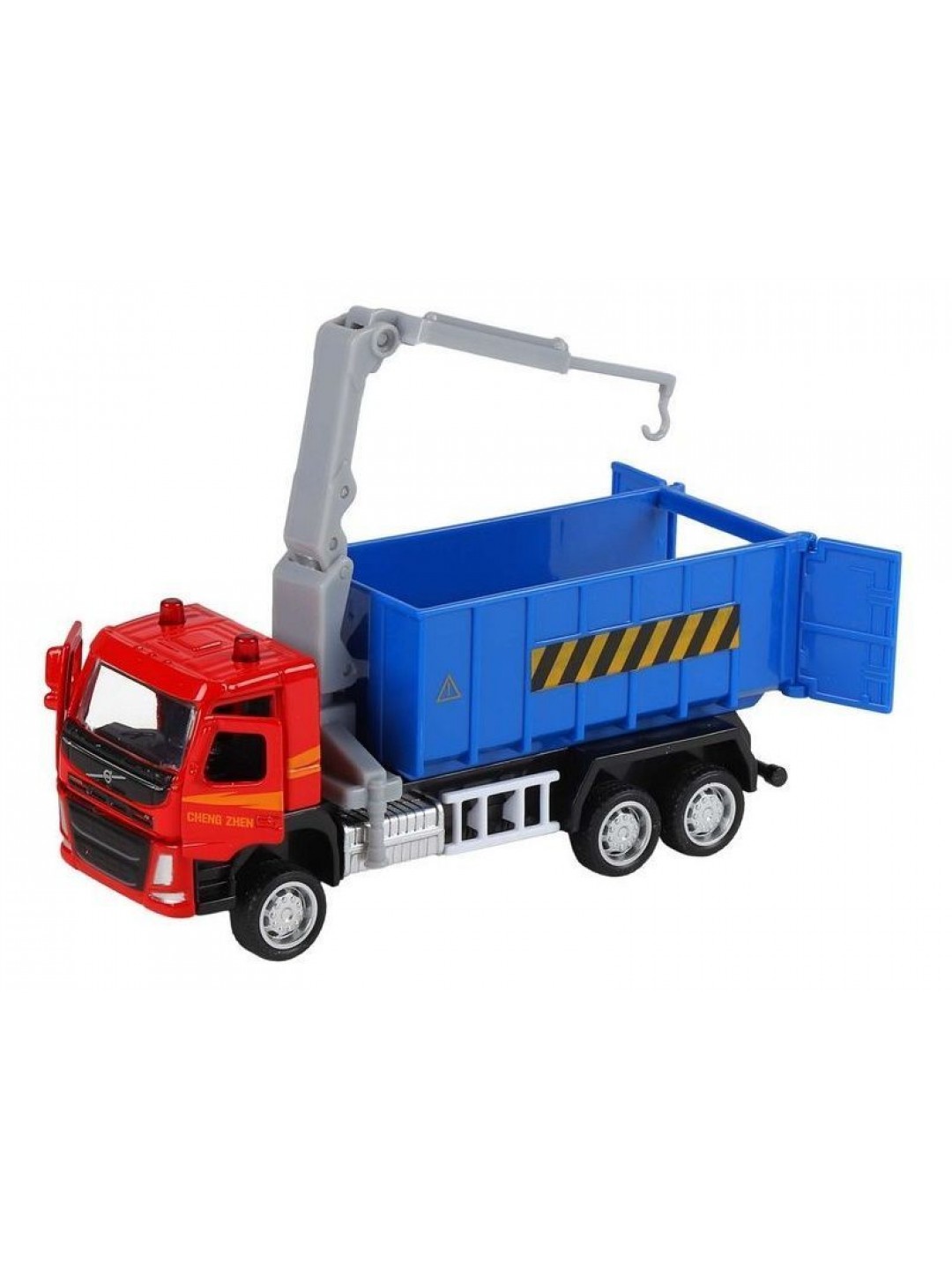 Машина "АВТОПАНОРАМА" VOLVO FM "Мусоровоз", синий, 1/72, инерция, в/к 17,5*13*6,5 см