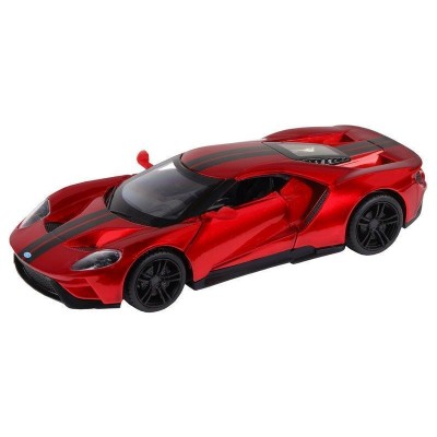 Машина "АВТОПАНОРАМА" Ford GT, красный, 1/32, свет, звук, инерция, в/к 17,5*12,5*6,5 см