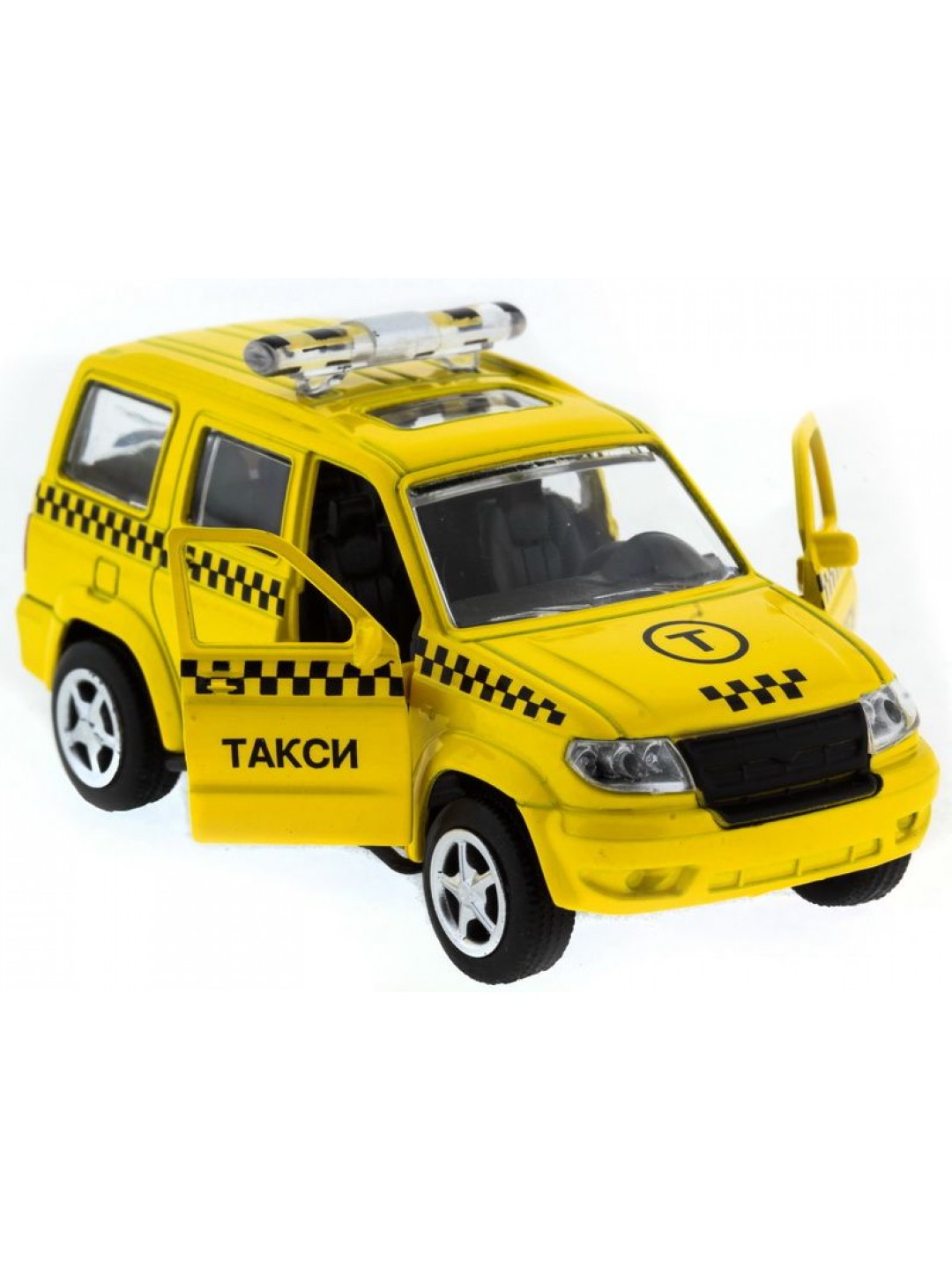 Машина "АВТОПАНОРАМА" инерц. УАЗ Патриот (такси) 1/50, в/к 12*7*5,5 см