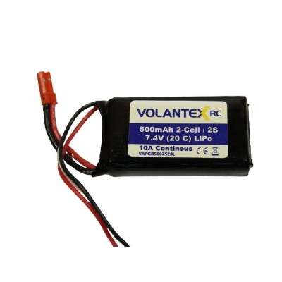 Аккумулятор Li-Po 500mAh, 7,4V JST для самолета Volantex RC Mustang