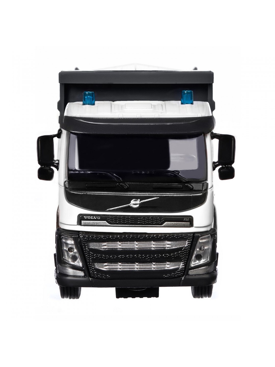 Машина "АВТОПАНОРАМА" Volvo самосвал, белый, 1/50, свет, звук, в/к 28*14*10 см