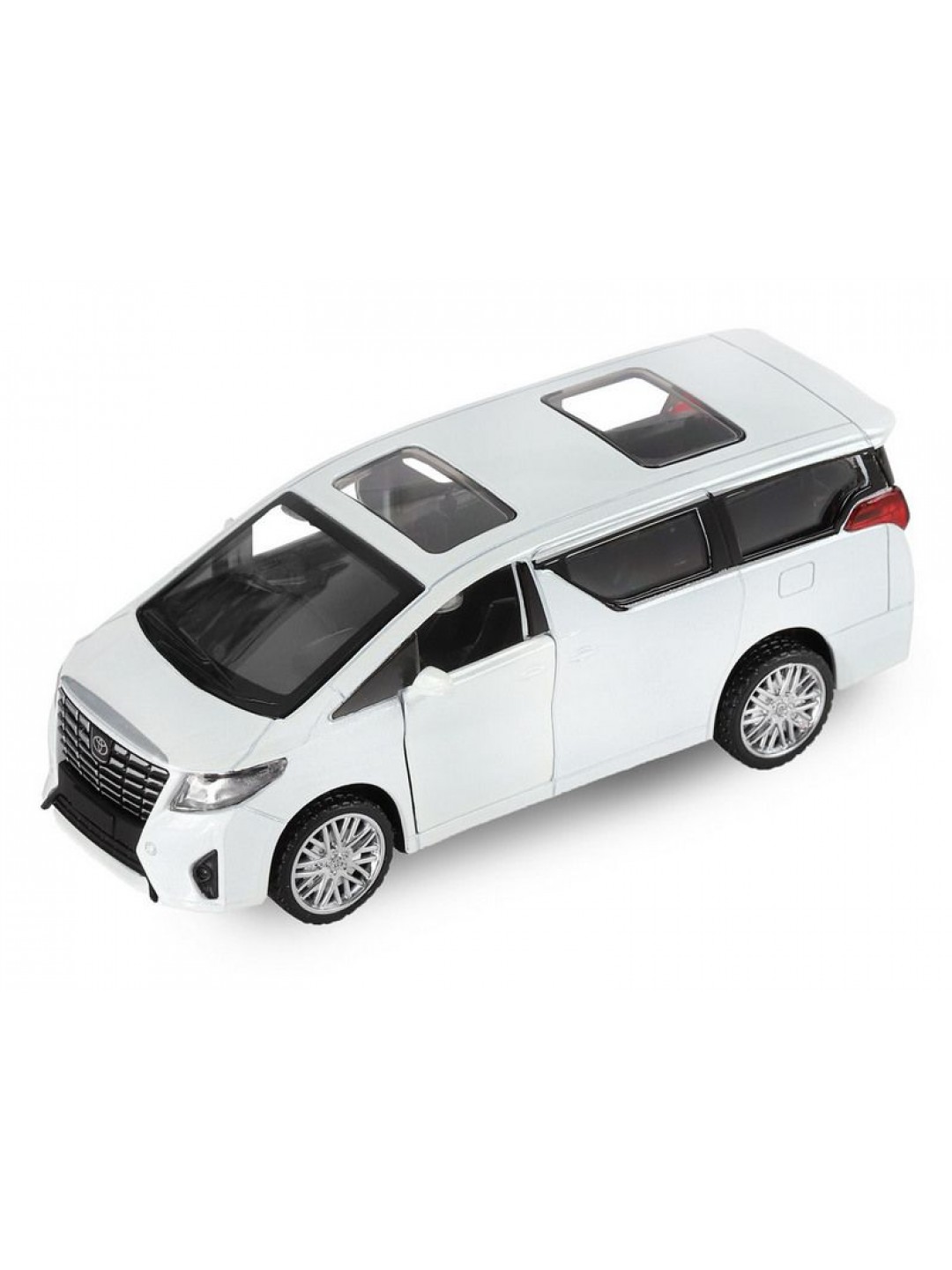 Машина "АВТОПАНОРАМА" Toyota Alphard, белый, 1/43, инерция, откр. двери, в/к 17,5*12,5*6,5 см