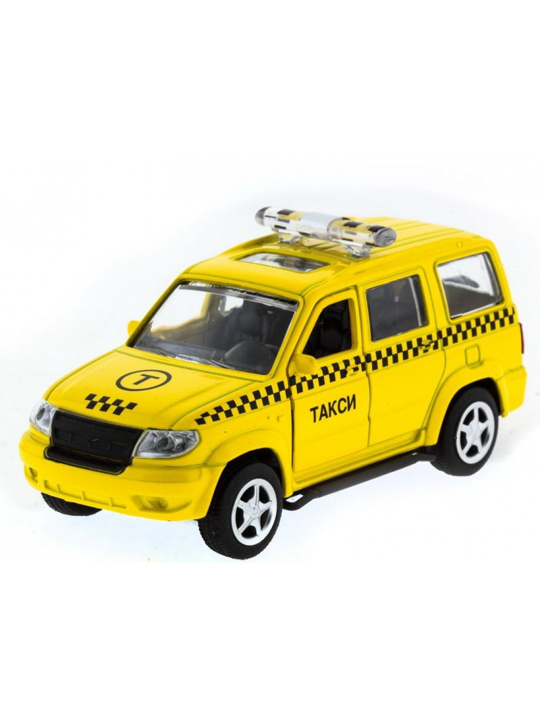 Машина "АВТОПАНОРАМА" инерц. УАЗ Патриот (такси) 1/50, в/к 12*7*5,5 см