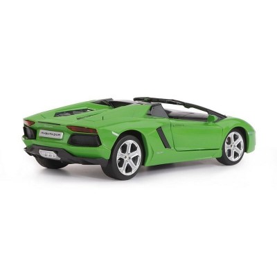 Машина "АВТОПАНОРАМА" Lamborghini Aventador Roadster-OPEN, зеленый, 1/24, в/к 24,5*12,5*10,5 см