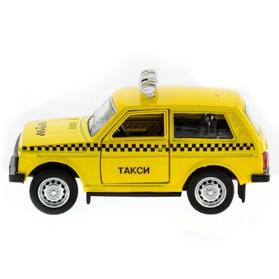 Машина "АВТОПАНОРАМА" инерц. ВАЗ 2121 1/50, в/к 12*7*5,5 см, желтая